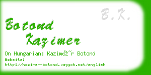 botond kazimer business card